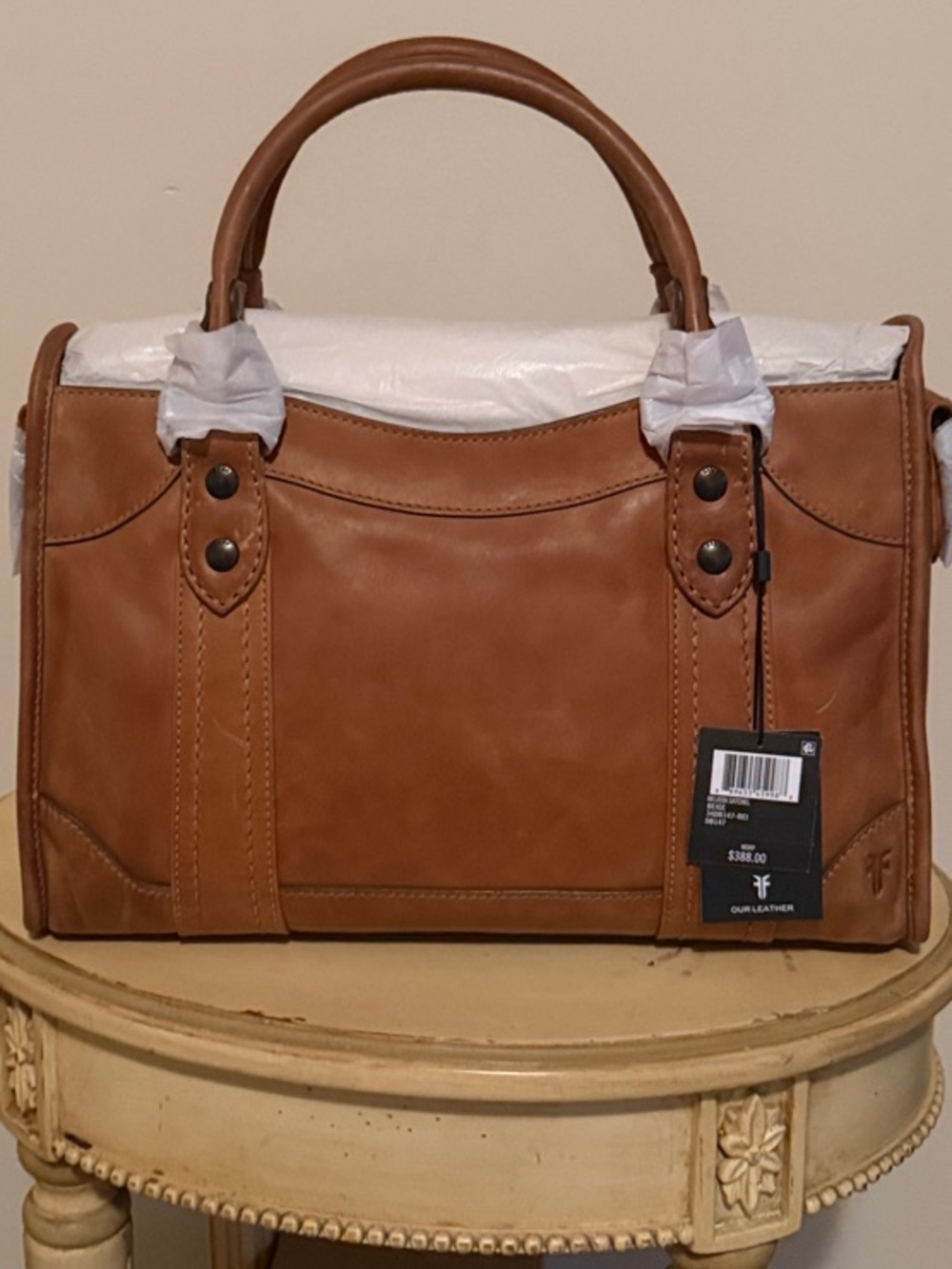 Frye Melissa Satchel in Beige